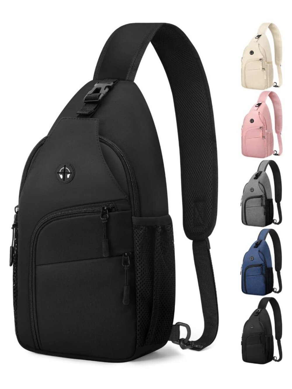 Pritent Waterproof Nylon Sling Crossbody Backpack Hiking Daypack